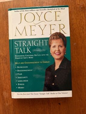 Joyce Meyer Straight Talk Paperback Book - Teal and White